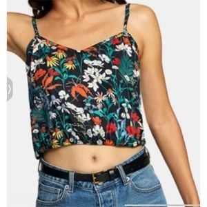 RVCA Floral Cropped Tank